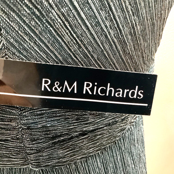 R&M RIchards Formal Dress Empire Waist Halter Gown sz 6 Style 9579 Blue Prom NWT - Picture 11 of 12